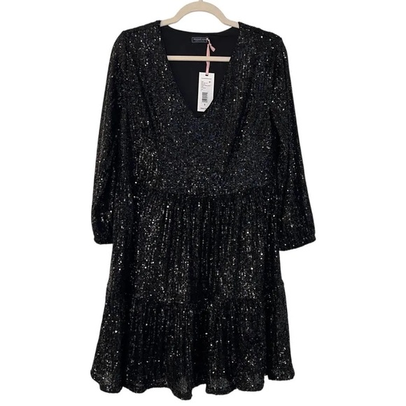 NWT - Vineyard Vines Black Sequin Dress - Picture 3 of 3